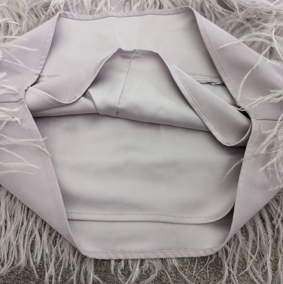 BEBE fringy feather beaded mesh mini cocktail dress size 4 - Picture 15 of 16